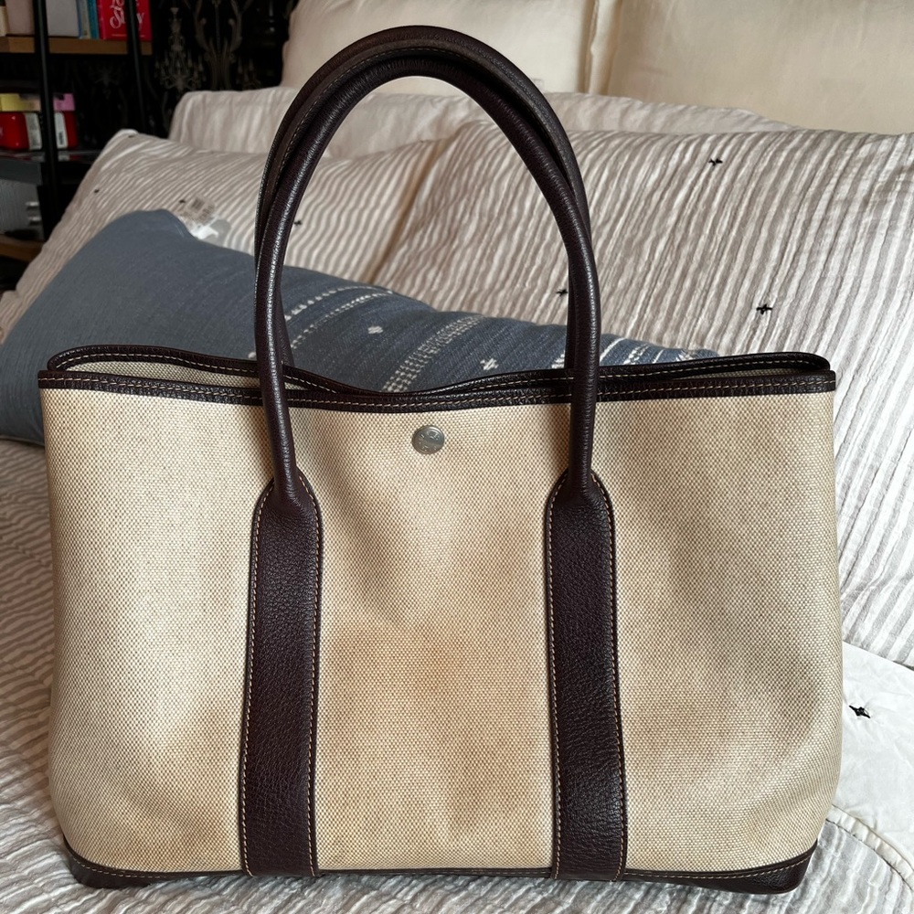 Hermes Garden Party Toile 36 Tote